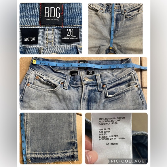BDG Mid-rise Bootcut Jean-Distressed Light Wash Size 26 - Picture 3 of 10